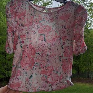 Sweet Honey Starburst Pink Smocked Top 8 Pink Green